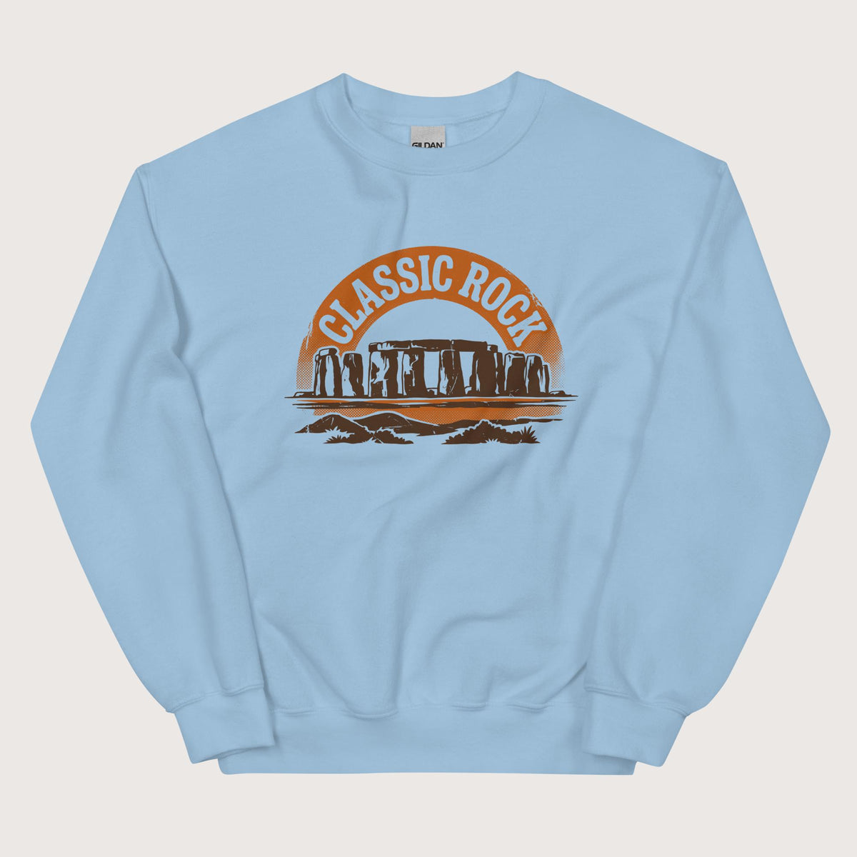 Light Blue Stonehenge Classic Rock Sweatshirt - history buff gift by HistoHead