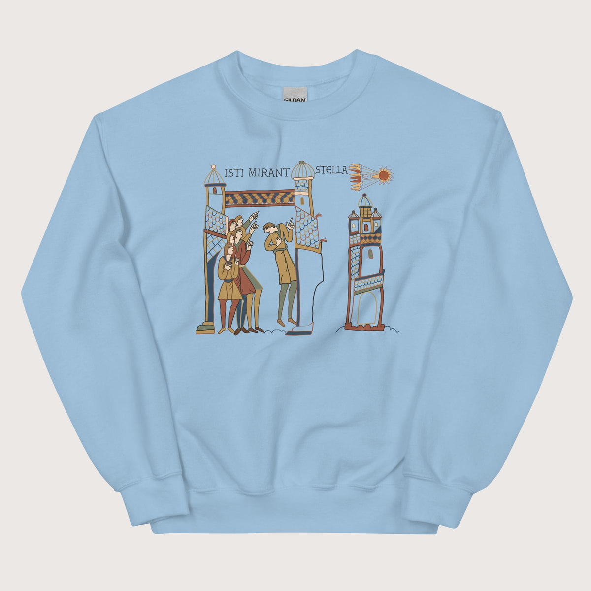 Light Blue Isti Mirant Stella Sweatshirt - history buff gift by HistoHead