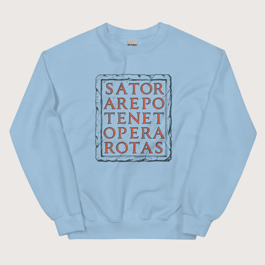 Light Blue Sator Rotas Sweatshirt - history buff gift by HistoHead