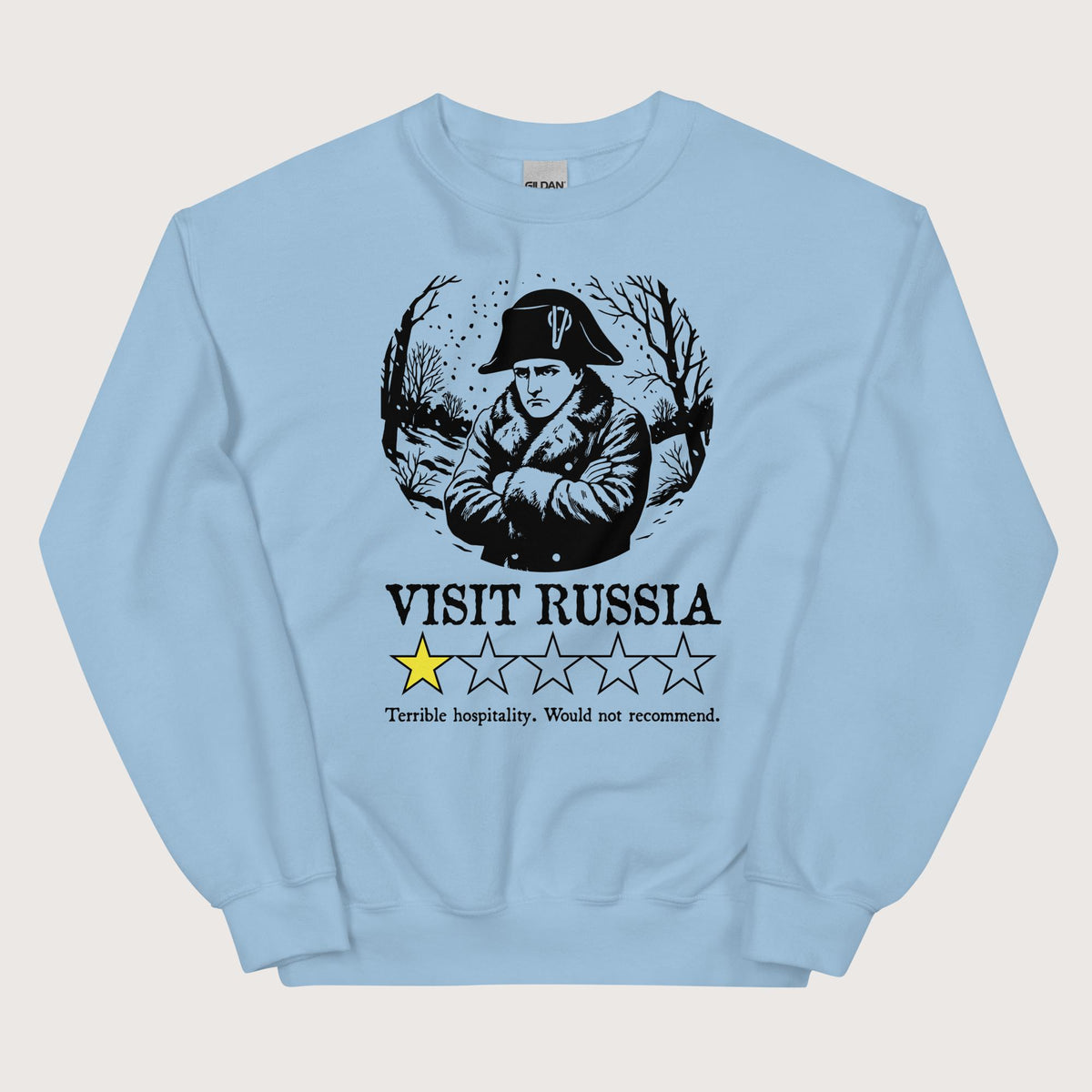 Light Blue Napoleon Visit Russia Review Sweatshirt - history buff gift by HistoHead