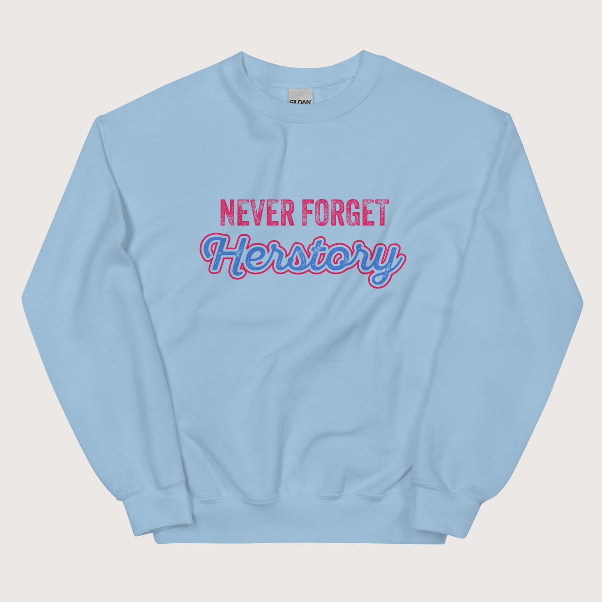 Light Blue Herstory Sweatshirt - history buff gift by HistoHead