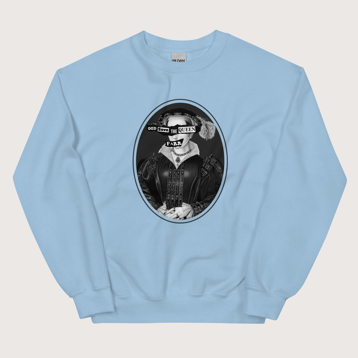 Light Blue God Save the Queen Catherine Parr Sweatshirt - history buff gift by HistoHead