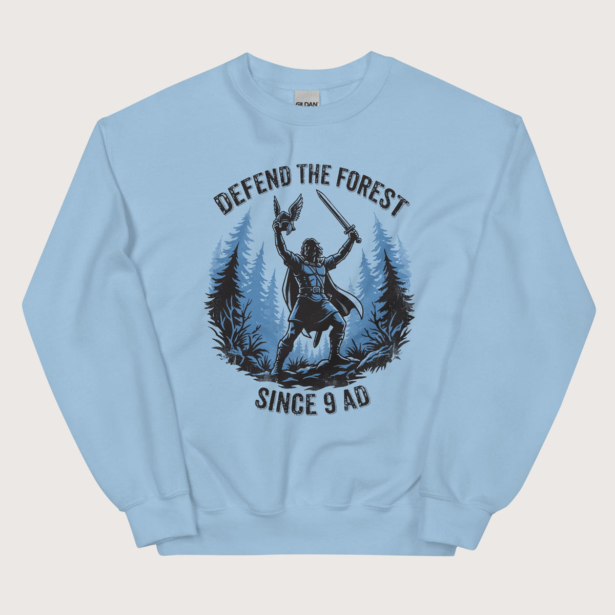 Light Blue Defend the Forest Sweatshirt - history buff gift by HistoHead