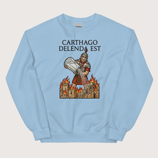 Light Blue Salting Carthage Sweatshirt - history buff gift by HistoHead