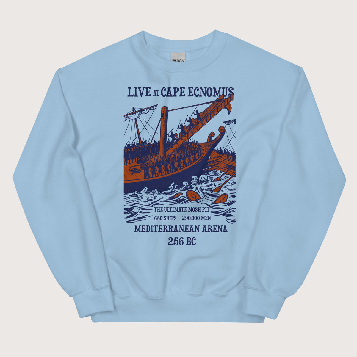 Light Blue Battle of Cape Ecnomus Sweatshirt - history buff gift by HistoHead