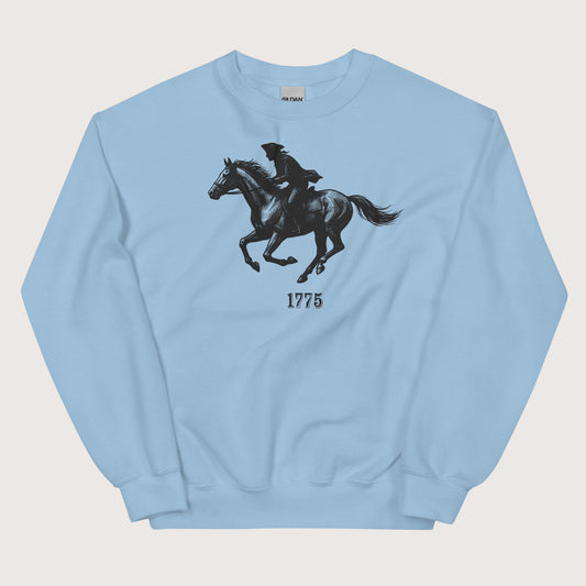 Light Blue Paul Revere Sweatshirt - history buff gift by HistoHead