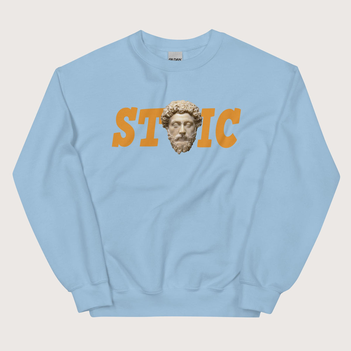 Light Blue Stoic Marcus Aurelius Sweatshirt - history buff gift by HistoHead