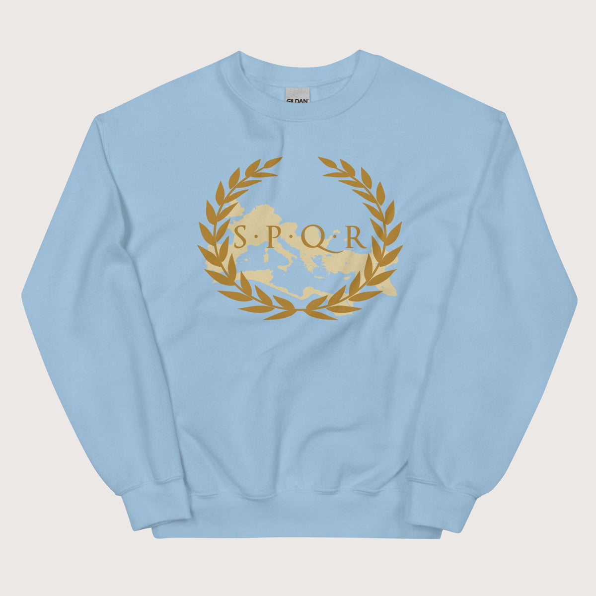 Light Blue Roman SPQR Banner Sweatshirt - history buff gift by HistoHead