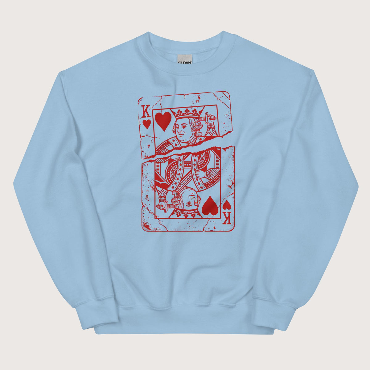 Light Blue Louis XVI Playing Card Sweatshirt - history buff gift by HistoHead