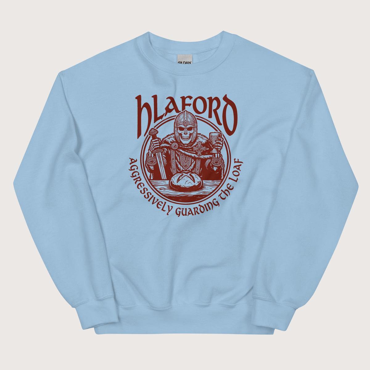 Light Blue Hlaford Loaf Guardian Sweatshirt - history buff gift by HistoHead