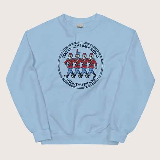 Light Blue Liechtenstein 1866 Sweatshirt - history buff gift by HistoHead