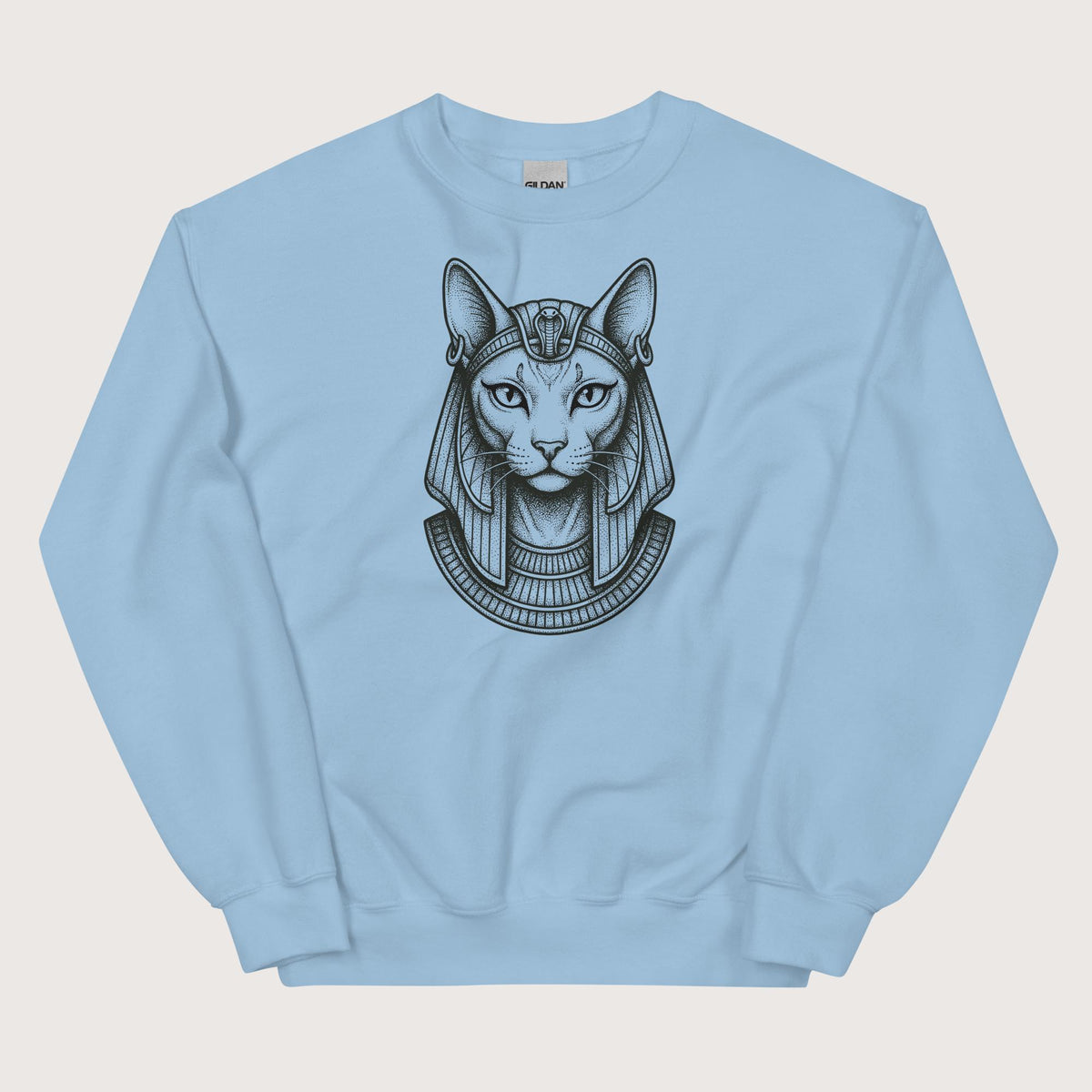 Light Blue Bastet Sweatshirt - history buff gift by HistoHead