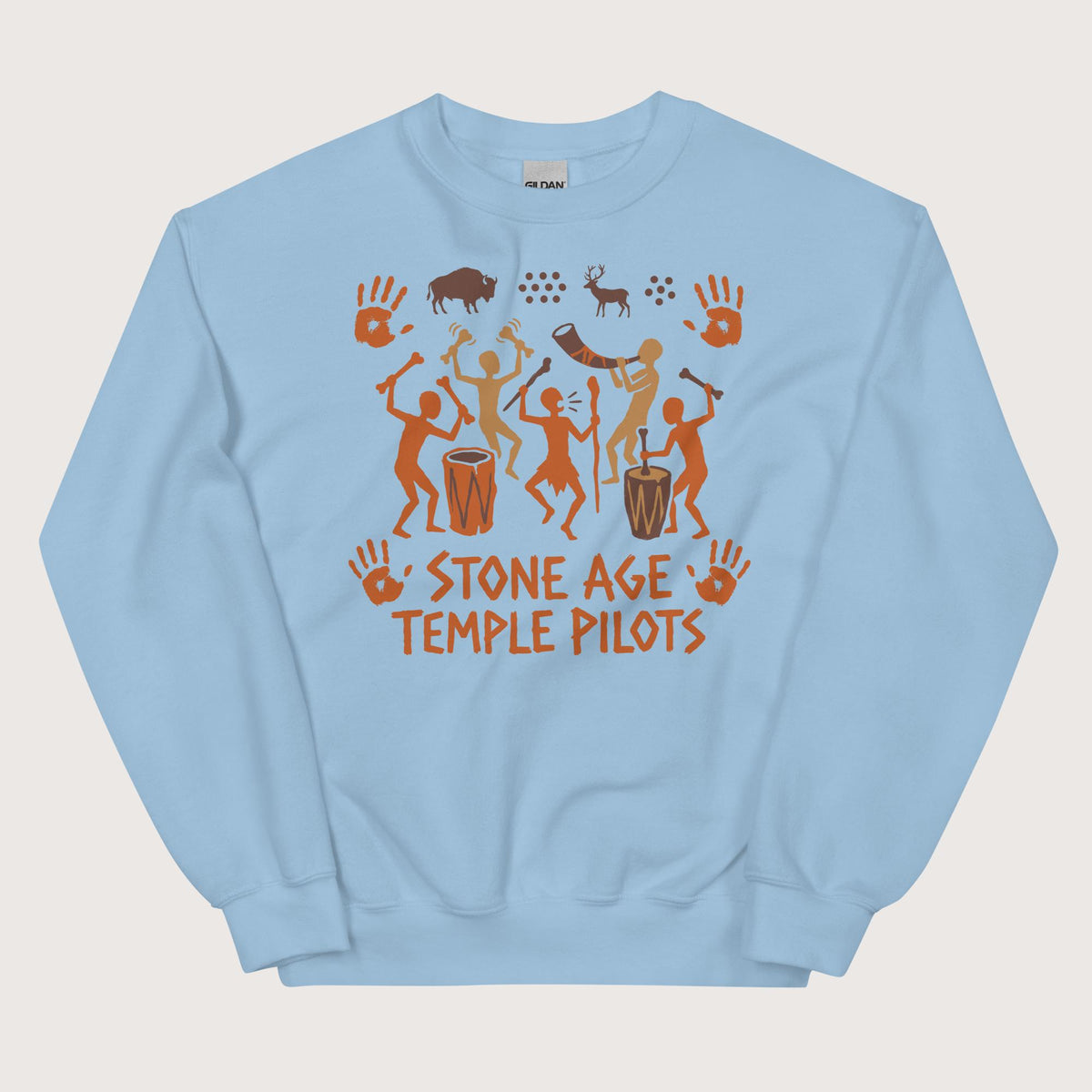 Light Blue Stone Age Temple Pilots Sweatshirt - history buff gift by HistoHead