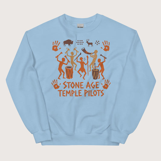 Light Blue Stone Age Temple Pilots Sweatshirt - history buff gift by HistoHead