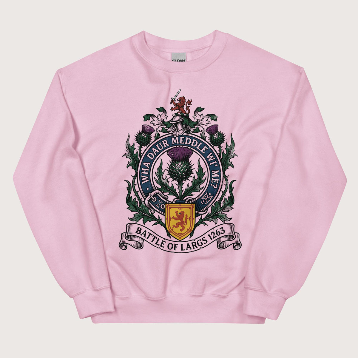 Light Pink Scotland Battle of Largs 1263 Sweatshirt - history buff gift by HistoHead