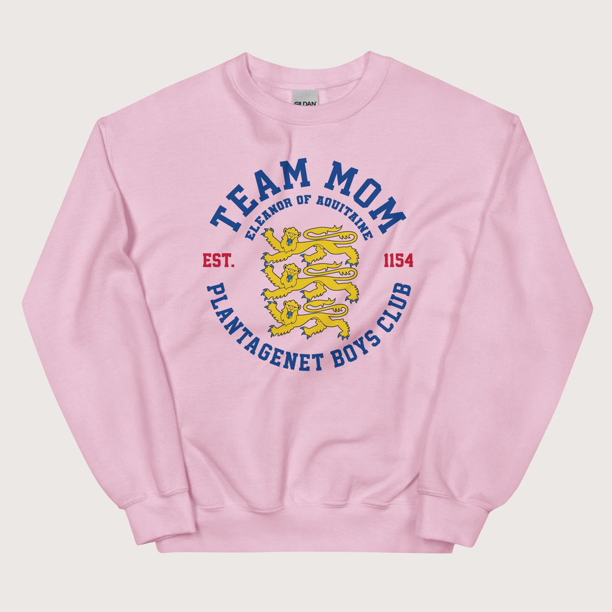 Light Pink Team Mom Eleanor of Aquitaine Sweatshirt - history buff gift by HistoHead