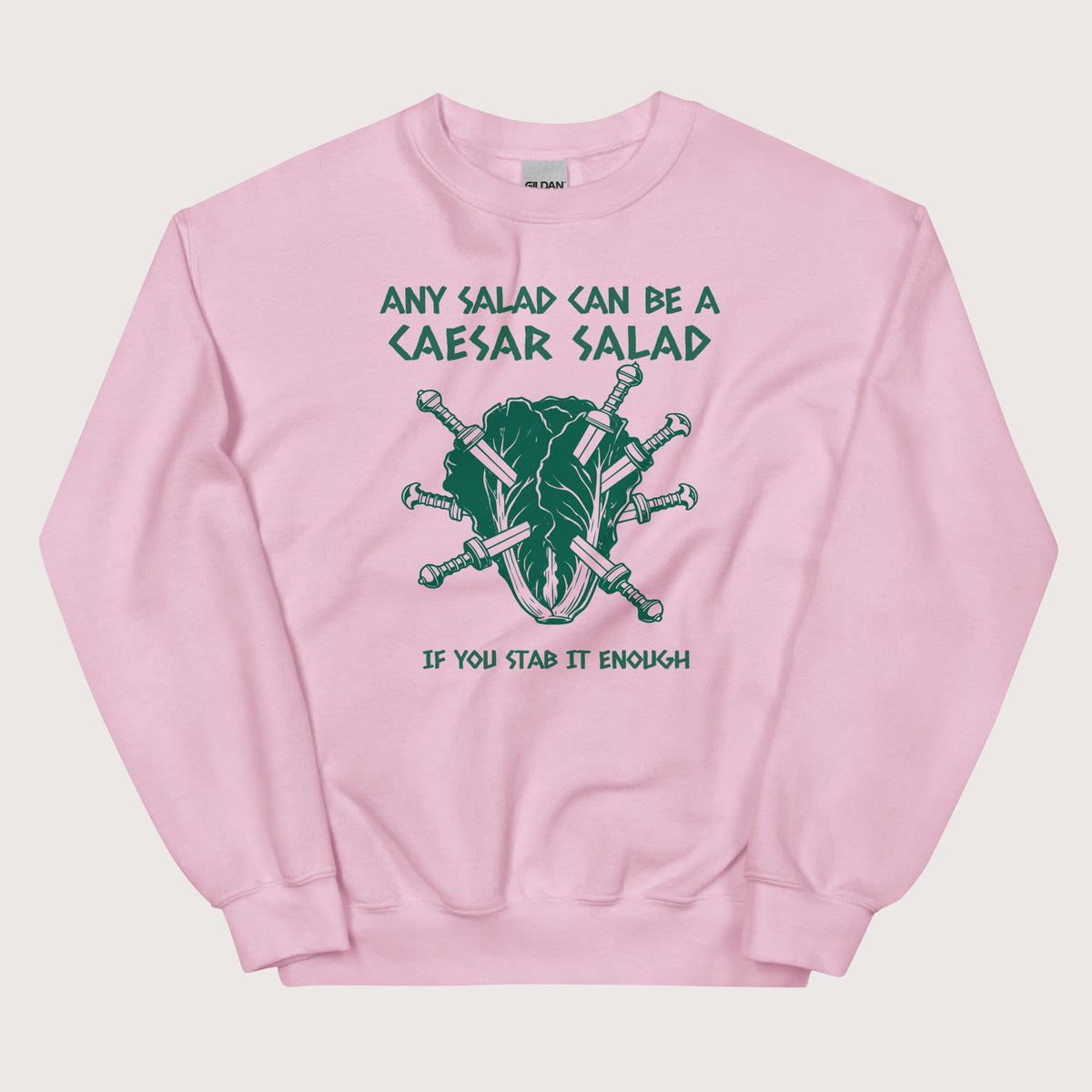 Light Pink Caesar Salad Sweatshirt - history buff gift by HistoHead