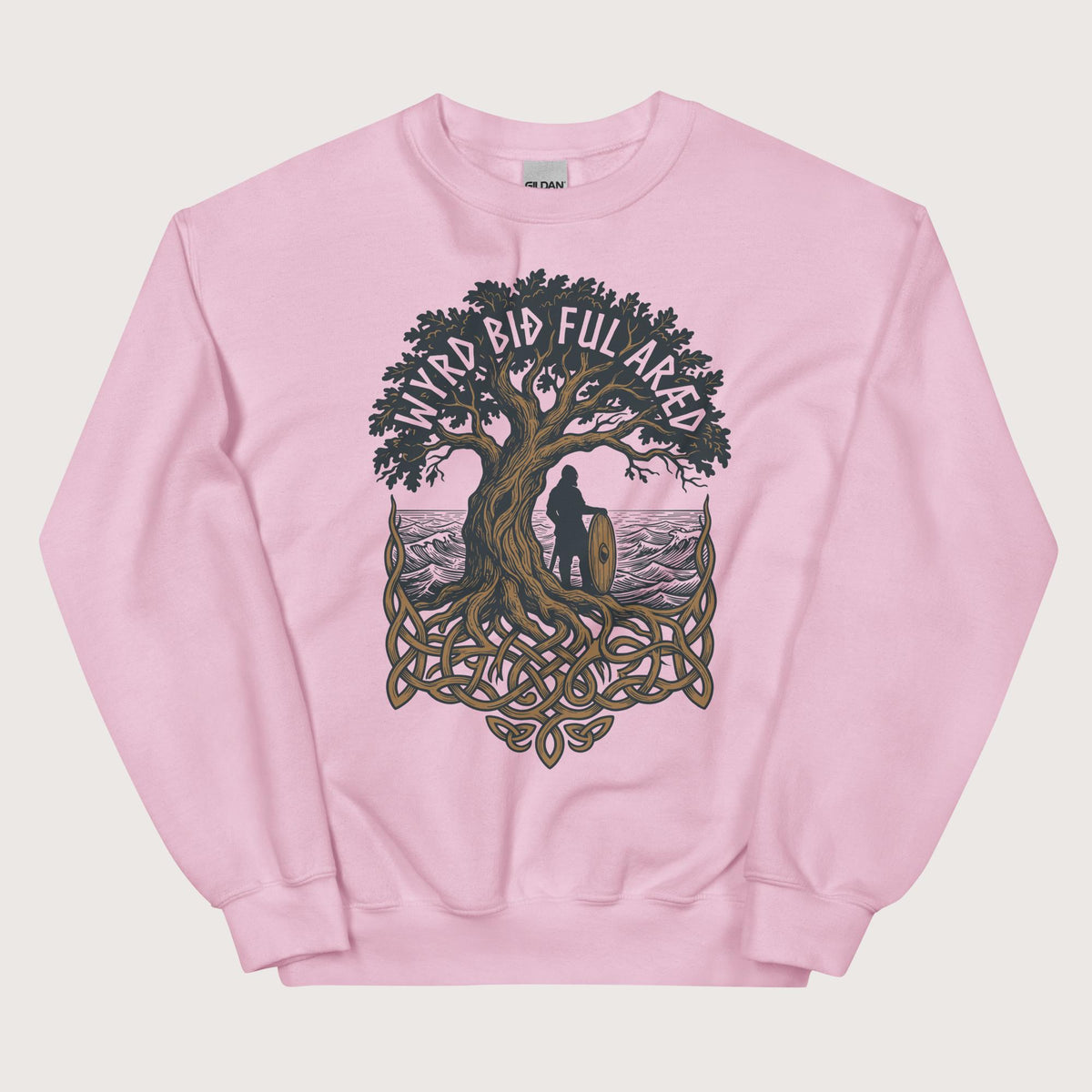 Light Pink Old English Fate Is Inexorable Sweatshirt - history buff gift by HistoHead