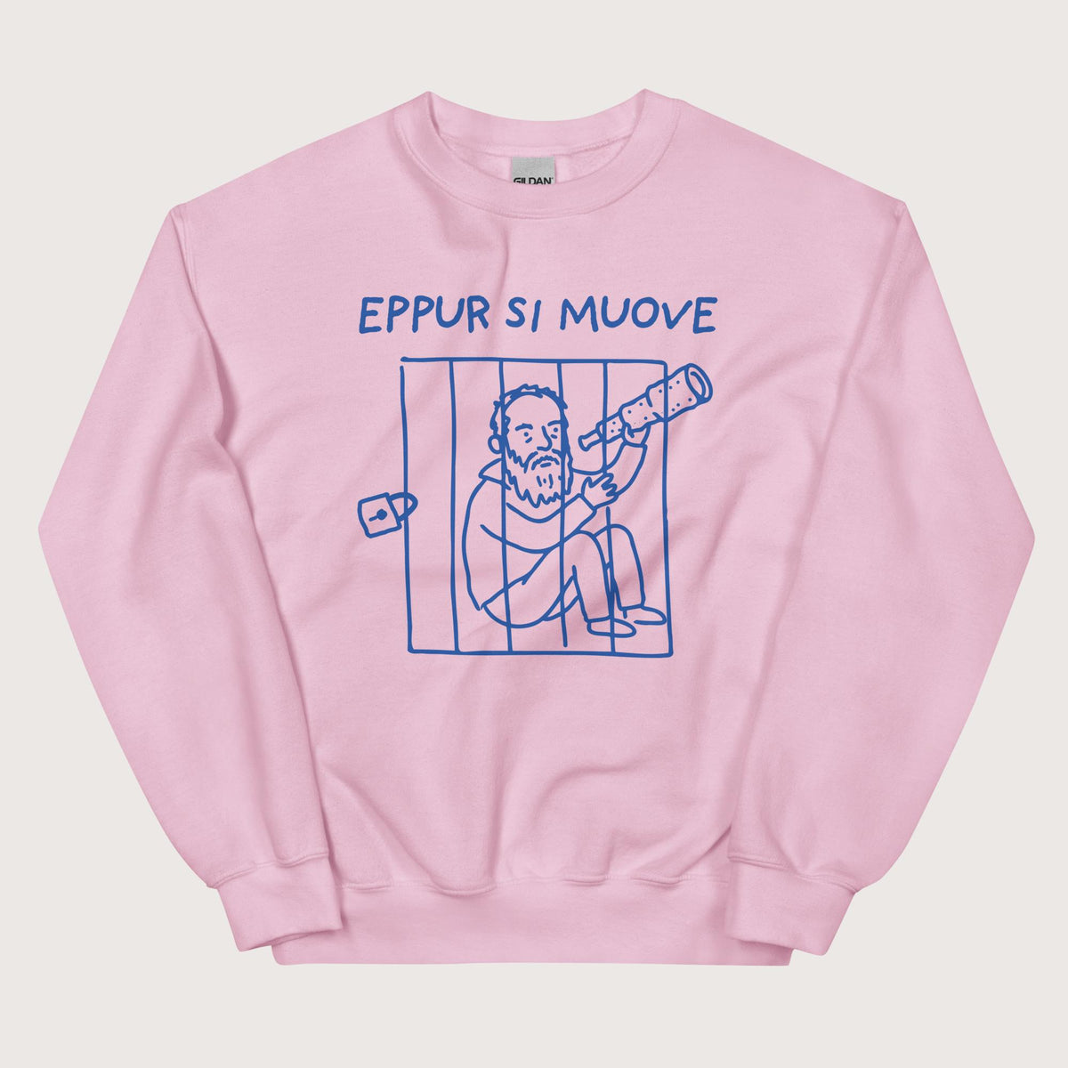 Light Pink Galileo Galilei And Yet It Moves Sweatshirt - history buff gift by HistoHead
