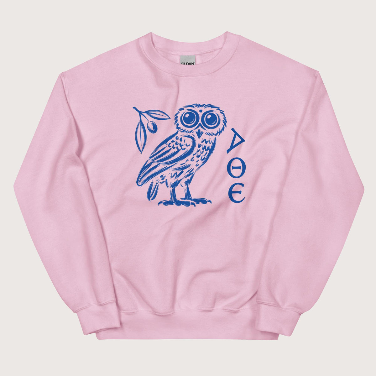 Light Pink Owl of Athena Sweatshirt - history buff gift by HistoHead