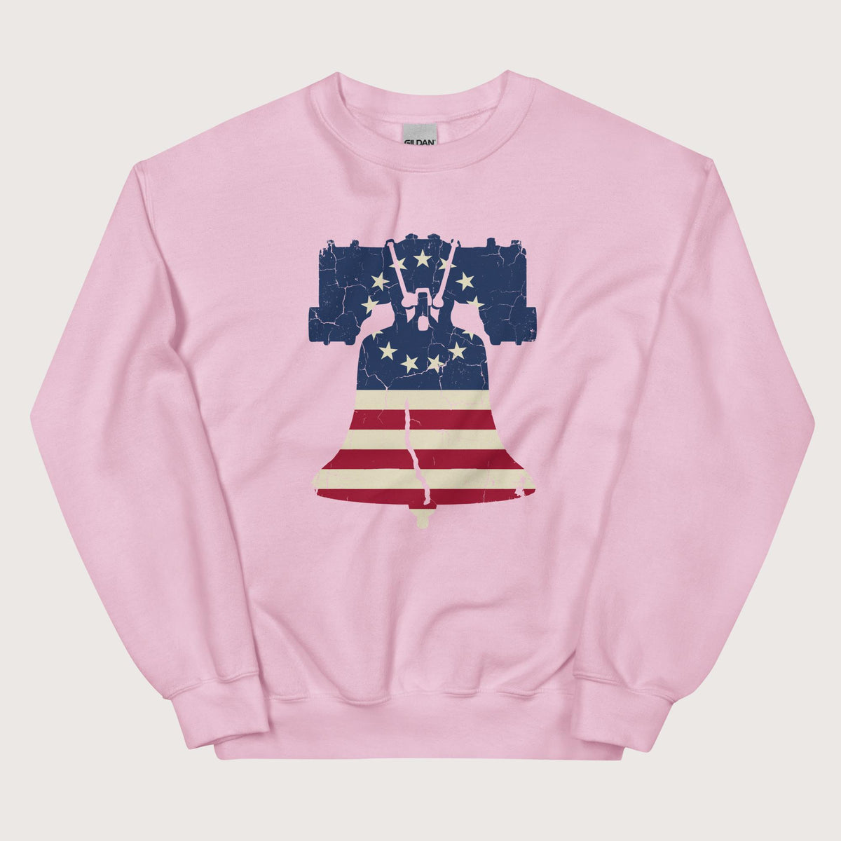 Light Pink Liberty Bell Sweatshirt - history buff gift by HistoHead