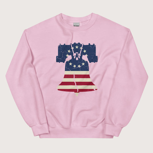 Light Pink Liberty Bell Sweatshirt - history buff gift by HistoHead