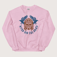 Light Pink Wyrd Bið Ful Aræd Sutton Hoo Helmet Edition Sweatshirt - history buff gift by HistoHead