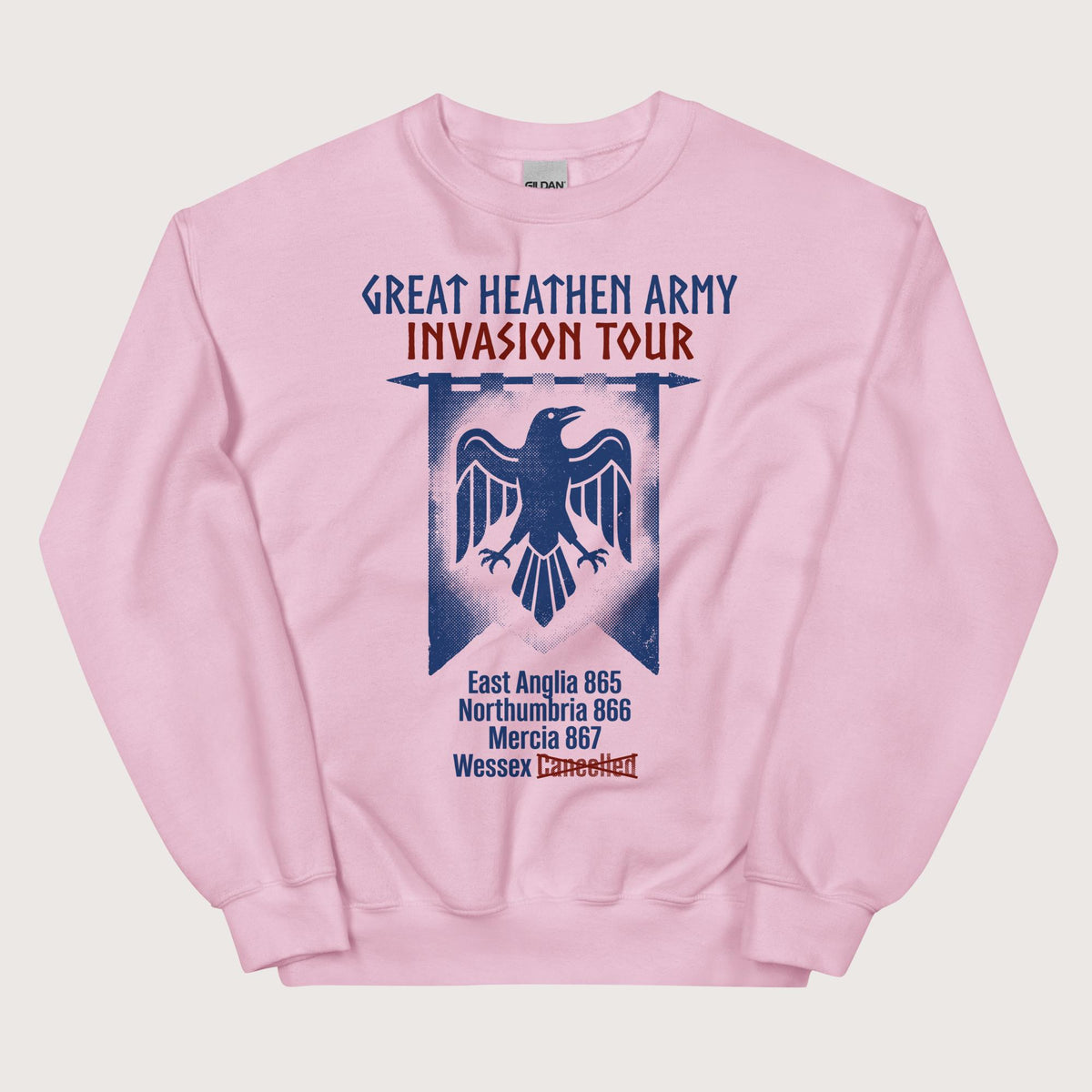 Light Pink Great Heathen Army Invasion Tour Sweatshirt - history buff gift by HistoHead