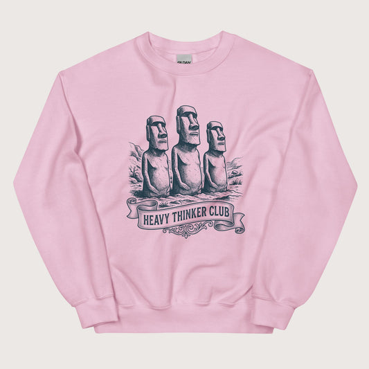 Light Pink Heavy Thinker Club Sweatshirt - history buff gift by HistoHead