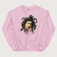 Light Pink Medusa by Caravaggio Sweatshirt - history buff gift by HistoHead