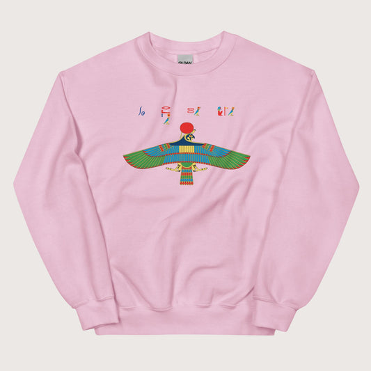 Light Pink Hawk Emblem of Ra Sweatshirt - history buff gift by HistoHead