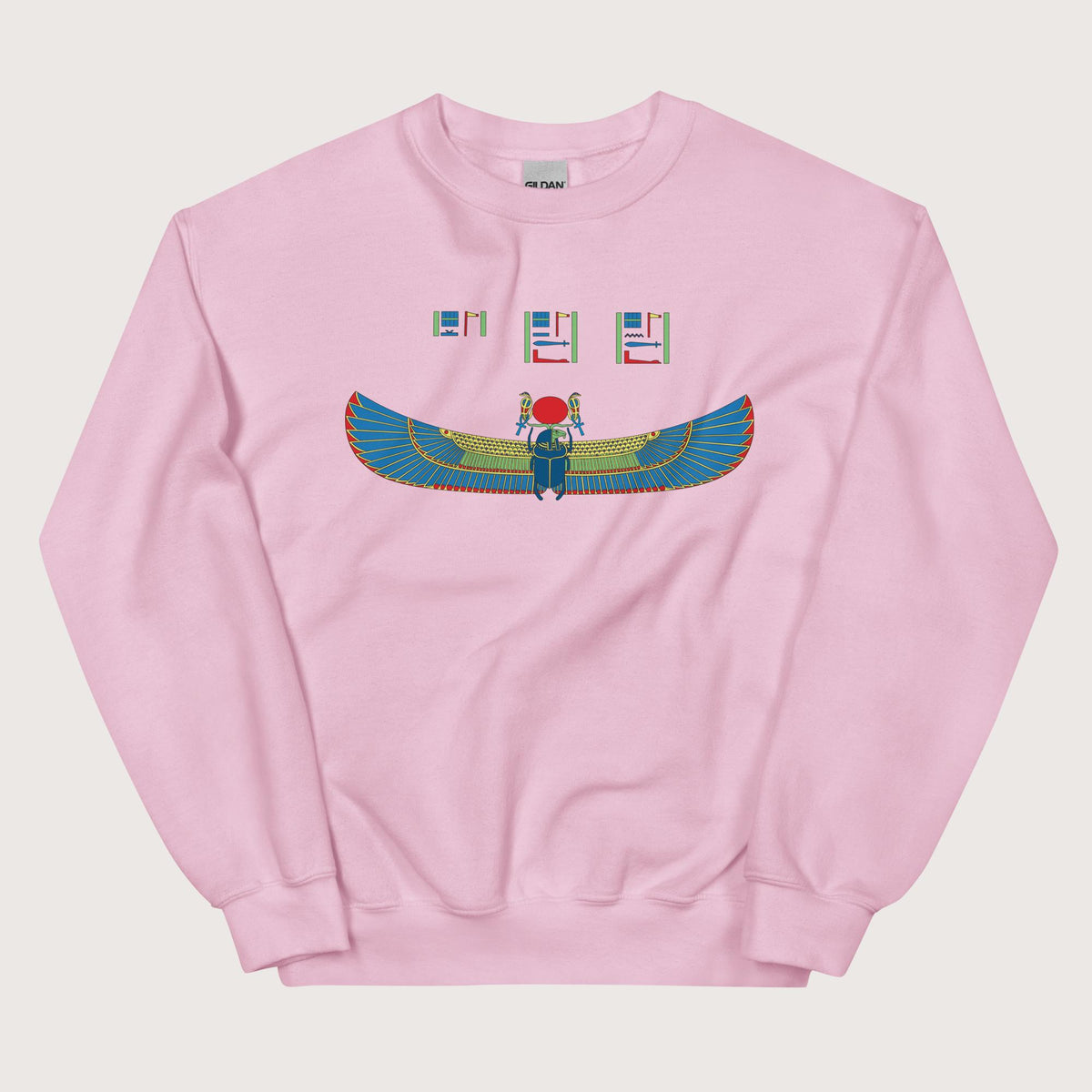 Light Pink Khnum Hieroglyphs Sweatshirt - history buff gift by HistoHead
