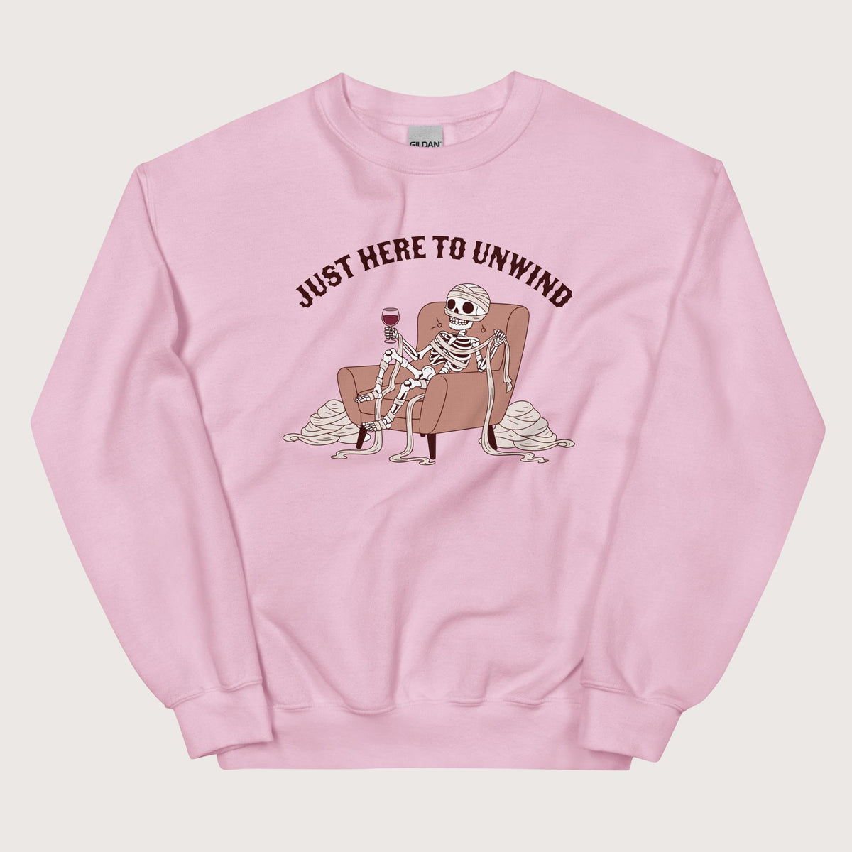 Light Pink Just Here to Unwind Sweatshirt - history buff gift by HistoHead