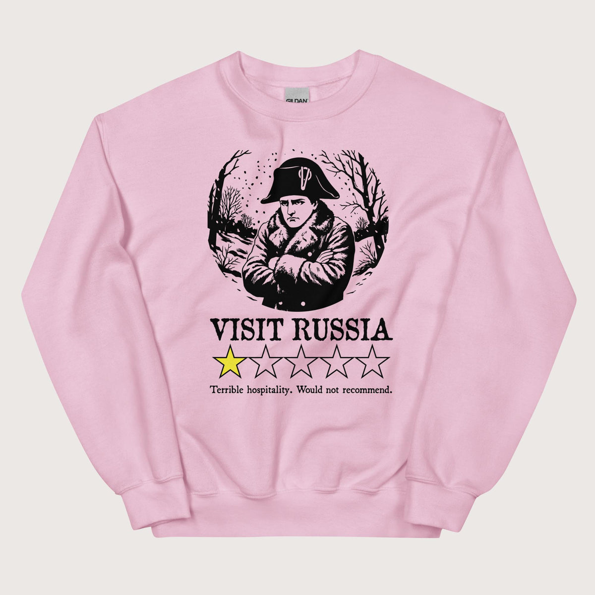 Light Pink Napoleon Visit Russia Review Sweatshirt - history buff gift by HistoHead