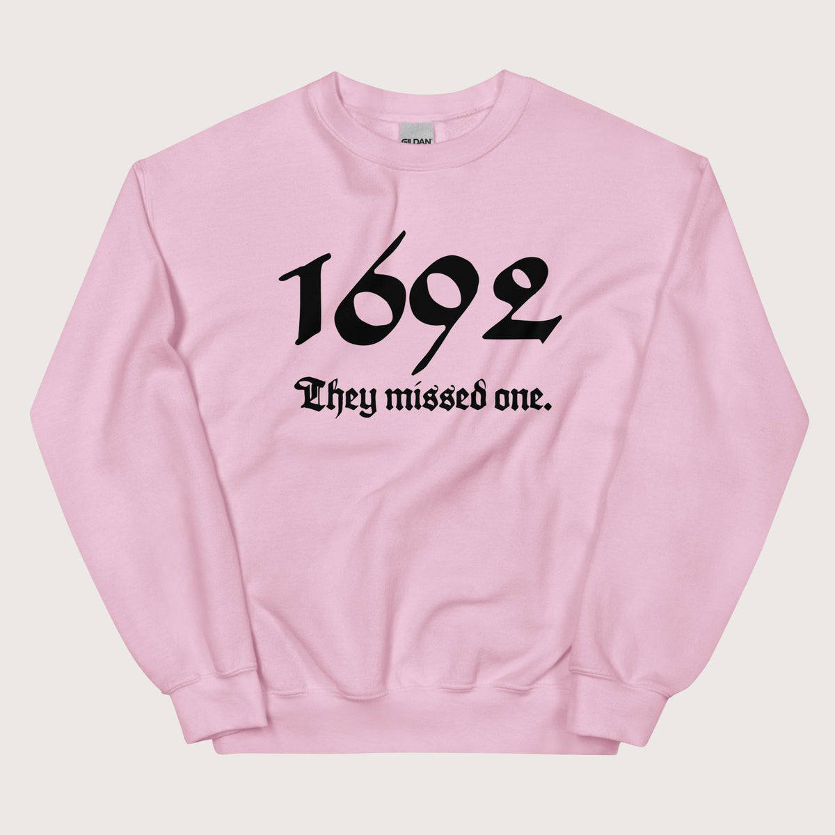 Light Pink 1692 Witch Trials Sweatshirt - history buff gift by HistoHead