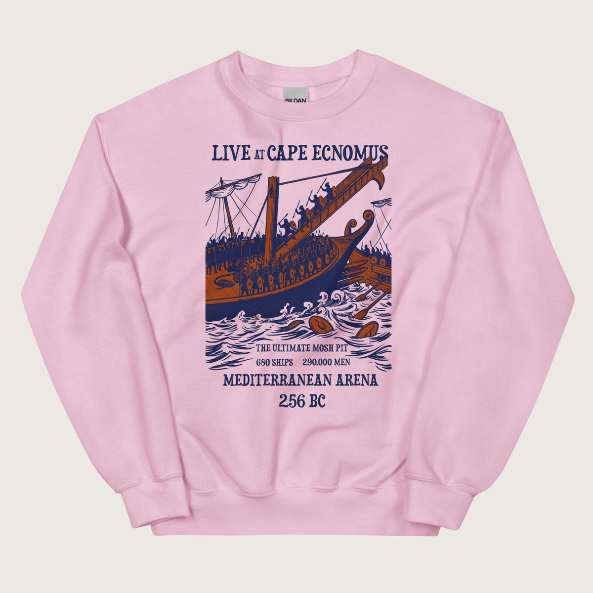 Light Pink Battle of Cape Ecnomus Sweatshirt - history buff gift by HistoHead