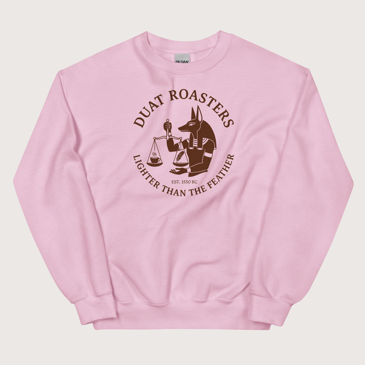 Light Pink Duat Roasters Sweatshirt - history buff gift by HistoHead