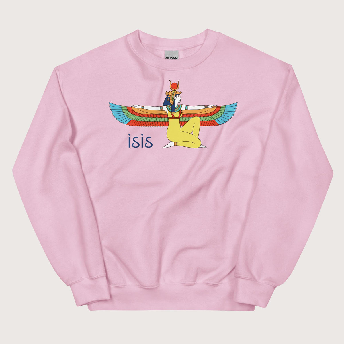Light Pink Egyptian Goddess Isis Sweatshirt - history buff gift by HistoHead