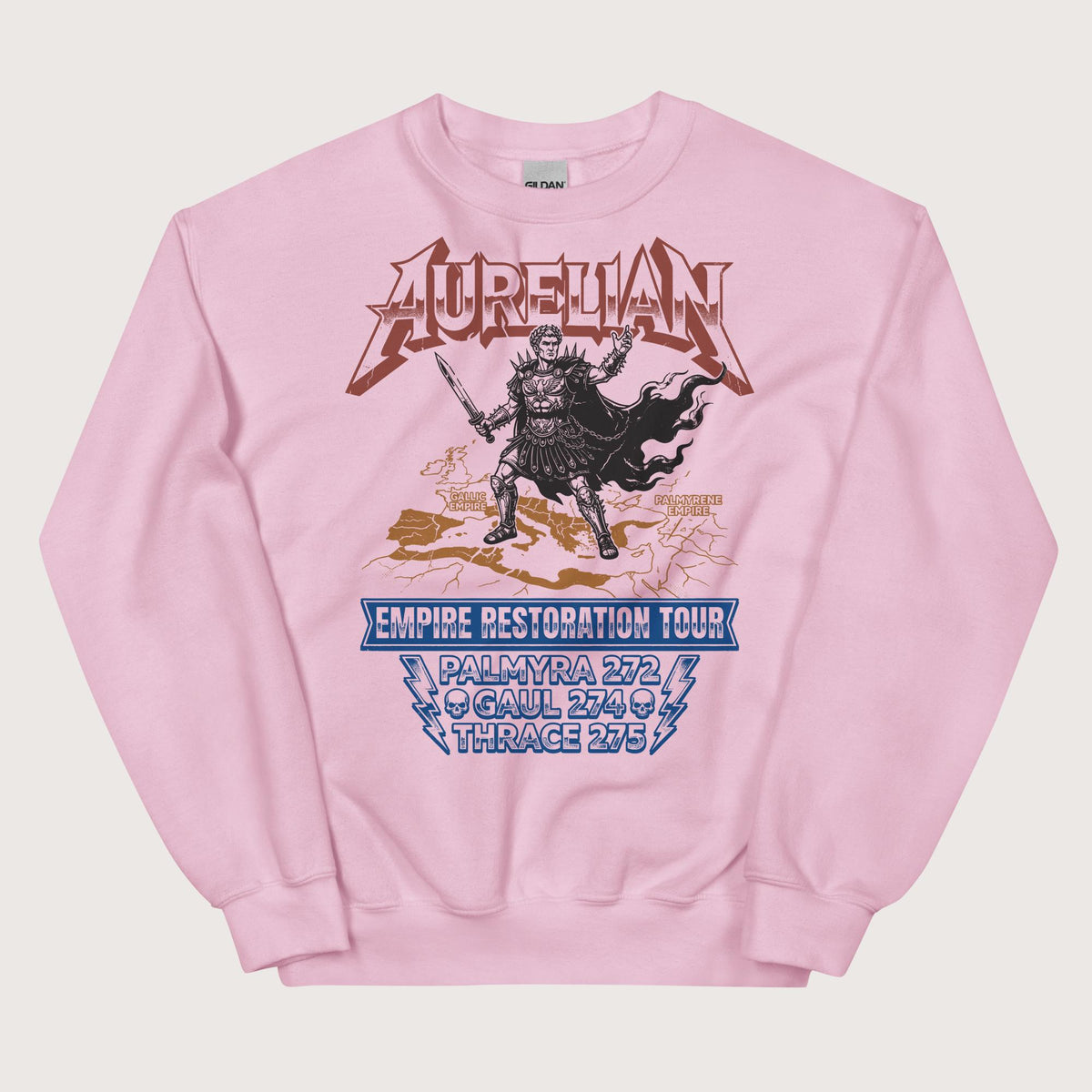 Light Pink Aurelian Empire Restoration Tour Sweatshirt - history buff gift by HistoHead