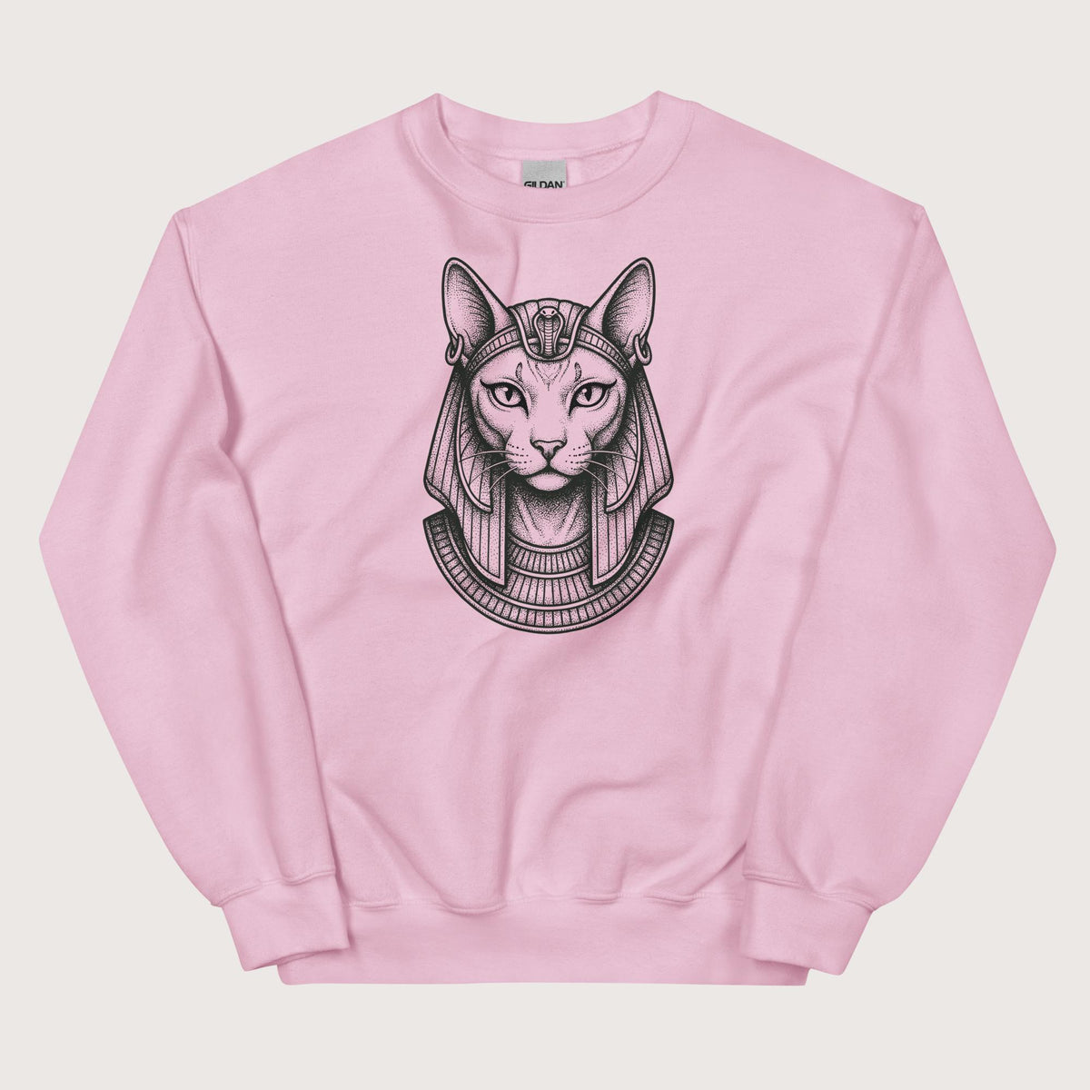Light Pink Bastet Sweatshirt - history buff gift by HistoHead