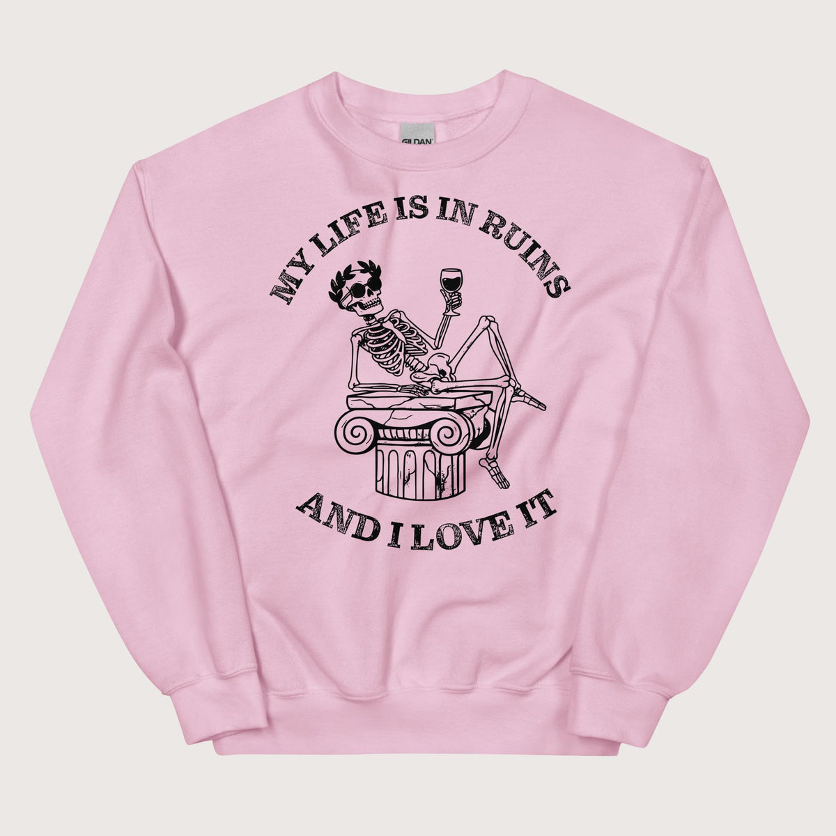 Light Pink My Life is in Ruins Sweatshirt - history buff gift by HistoHead