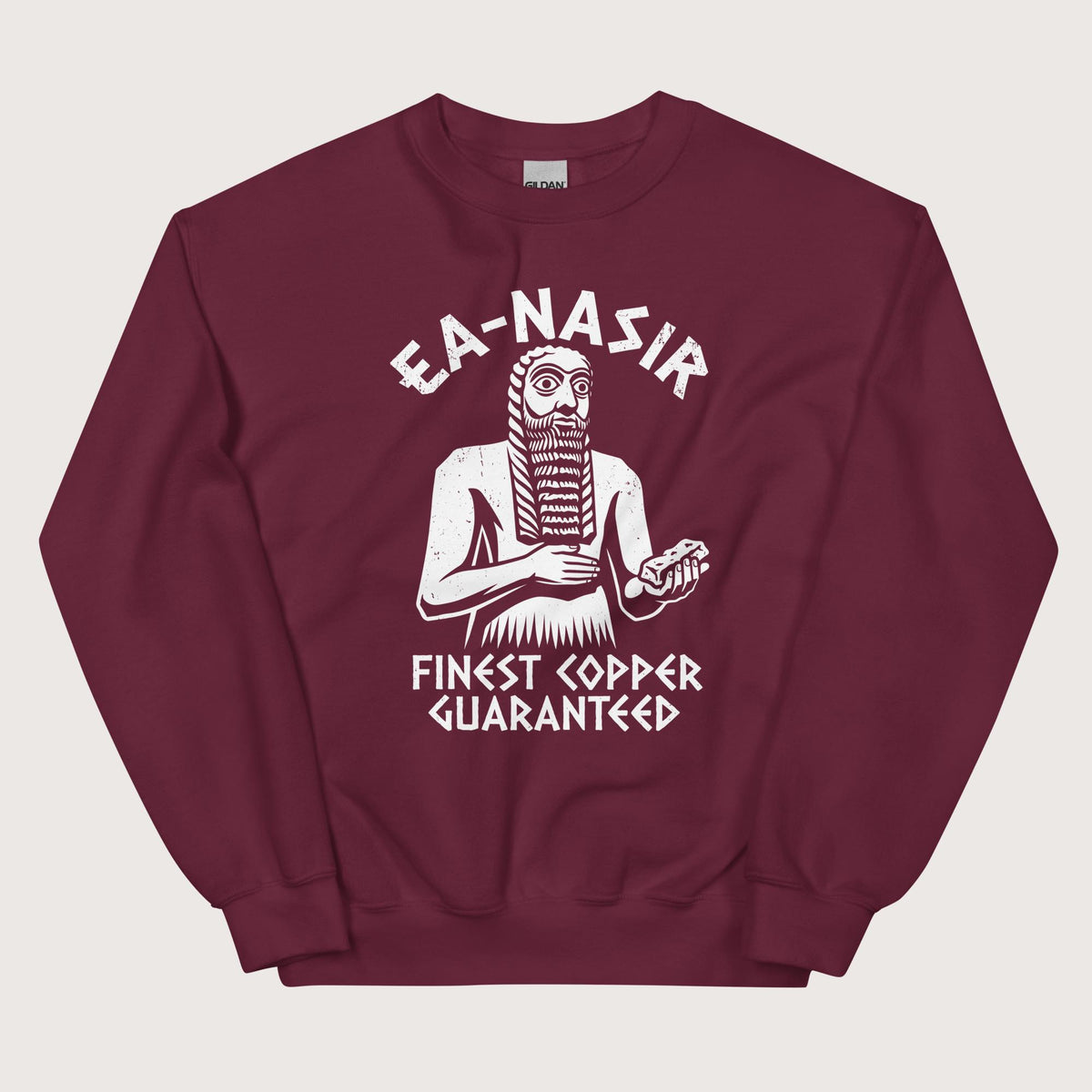 Maroon Ea-Nasir Finest Copper Sweatshirt - history buff gift by HistoHead