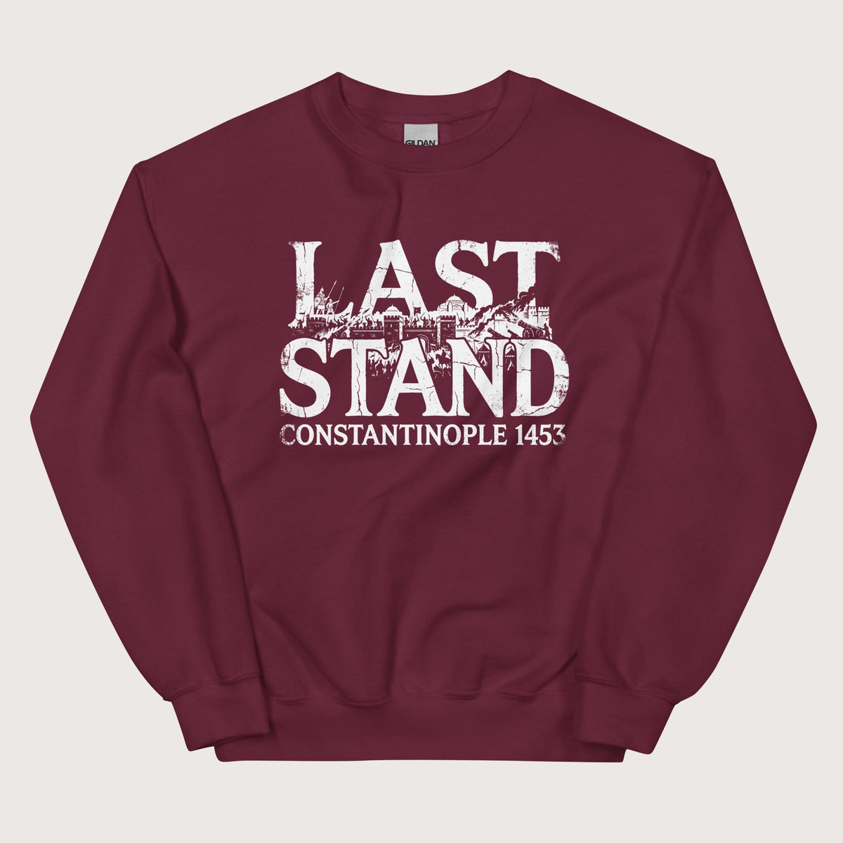 Maroon Last Stand Constantinople 1453 Sweatshirt - history buff gift by HistoHead