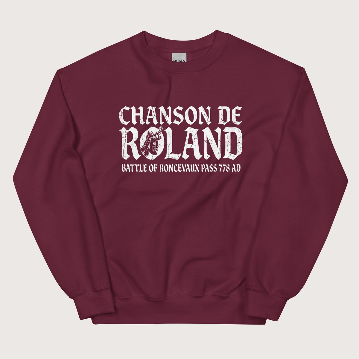 Maroon Chanson de Roland Battle of Roncevaux Sweatshirt - history buff gift by HistoHead
