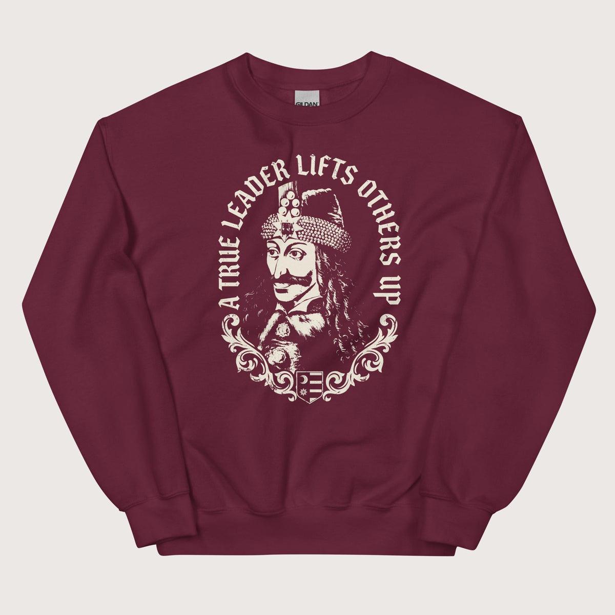 Maroon Vlad the Impaler True Leader Sweatshirt - history buff gift by HistoHead