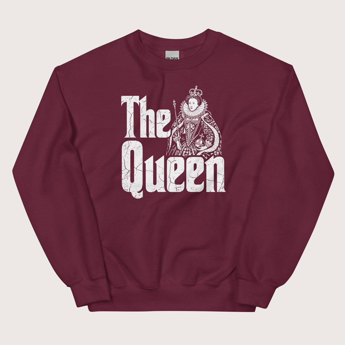 Maroon Queen Elizabeth I Sweatshirt - history buff gift by HistoHead