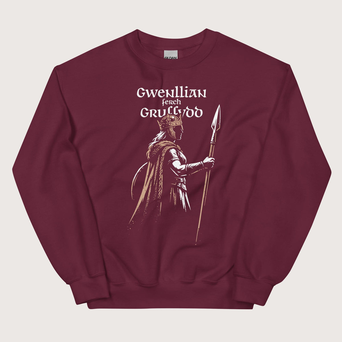 Maroon Gwenllian ferch Gruffydd Sweatshirt - history buff gift by HistoHead