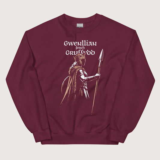 Maroon Gwenllian ferch Gruffydd Sweatshirt - history buff gift by HistoHead