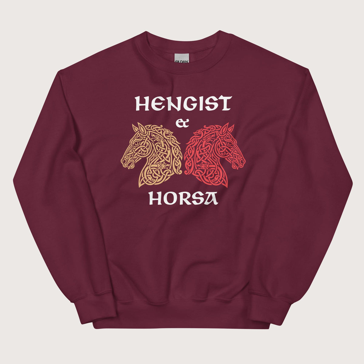 Maroon Hengist and Horsa Sweatshirt - history buff gift by HistoHead