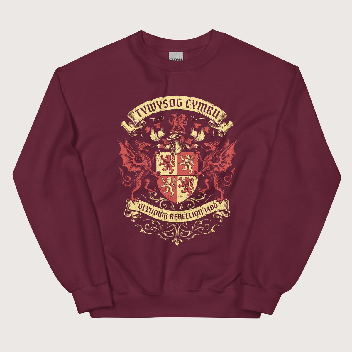 Maroon Glyndwr Rebellion 1400 Sweatshirt - history buff gift by HistoHead